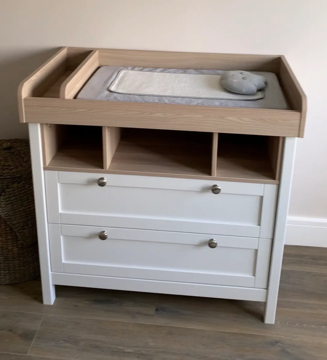 3x nursery furniture- cotbed, drawers, wardrobe - Image 4
