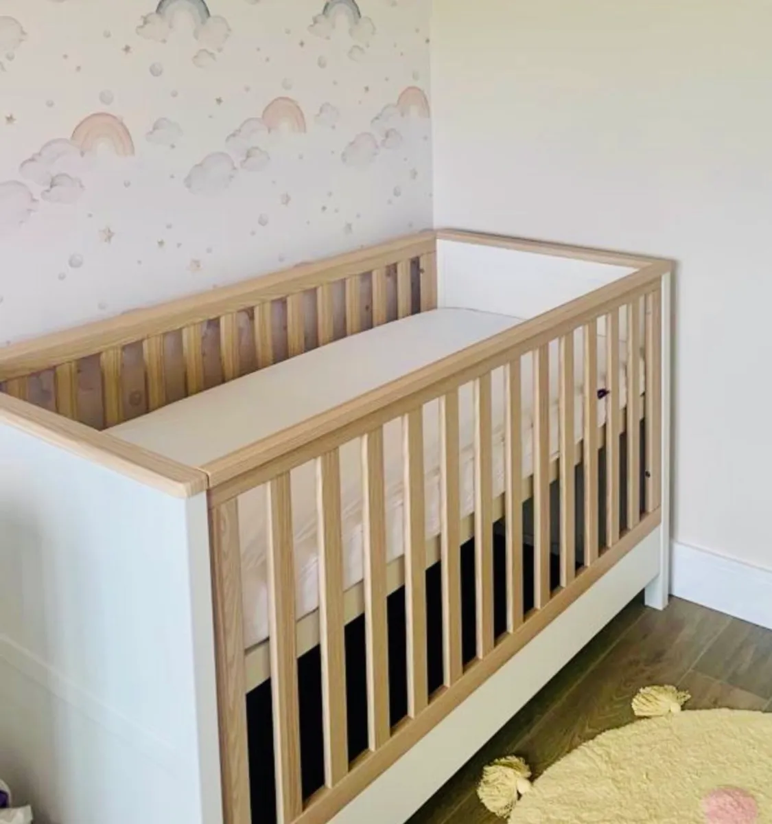 3x nursery furniture- cotbed, drawers, wardrobe - Image 2
