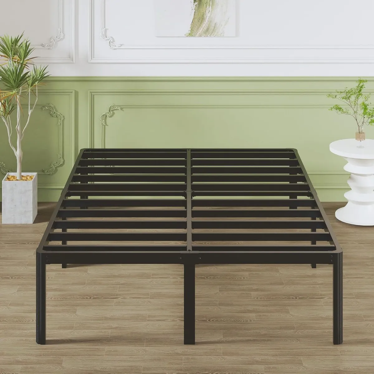 Small Double Bed Frame 4ft with Rounded Corner - Image 1