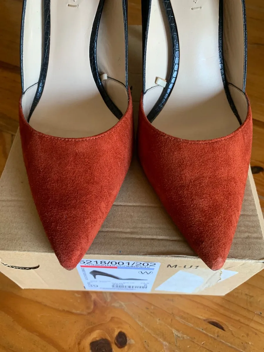 Stiletto Zara Leather Suede Shoes - Image 3