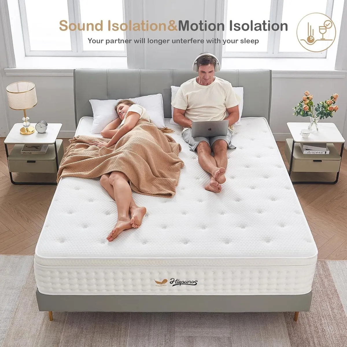 Single Mattress 11 Inch Hybrid Memory Foam and - Image 4
