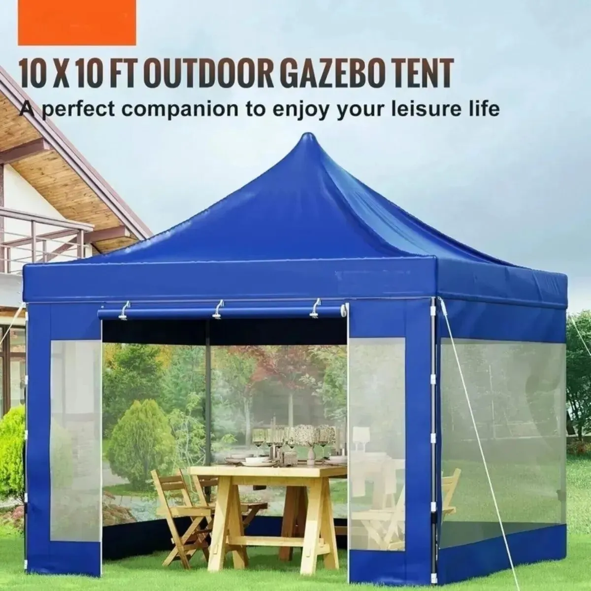 10x10 Gazebo Tent Waterproof with Side Panels - Image 2