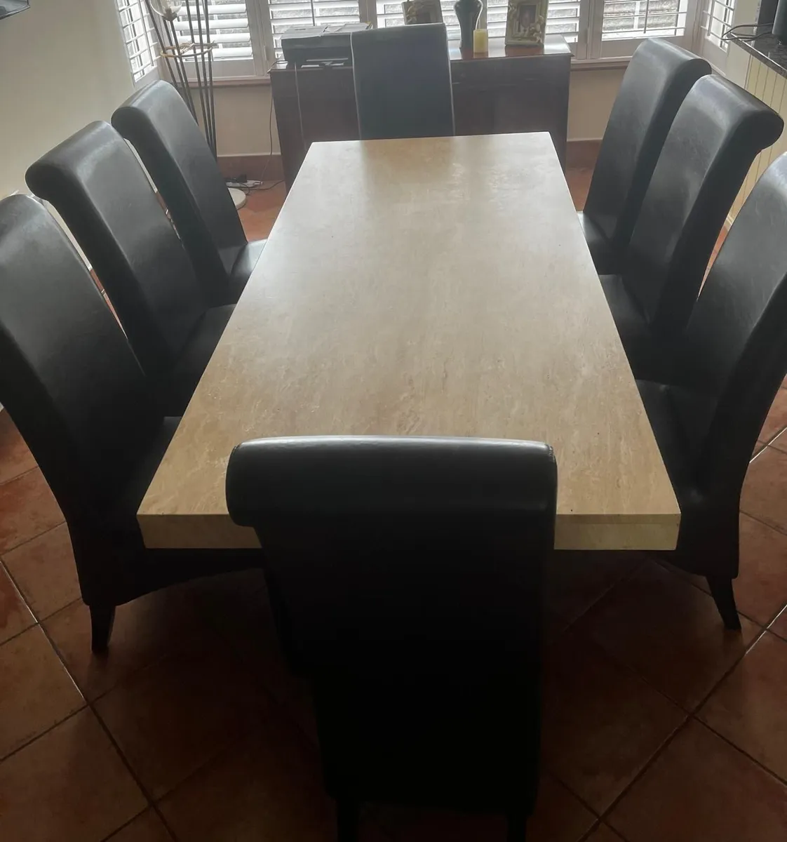 Set of 8 premium high-back dining chairs - Image 1