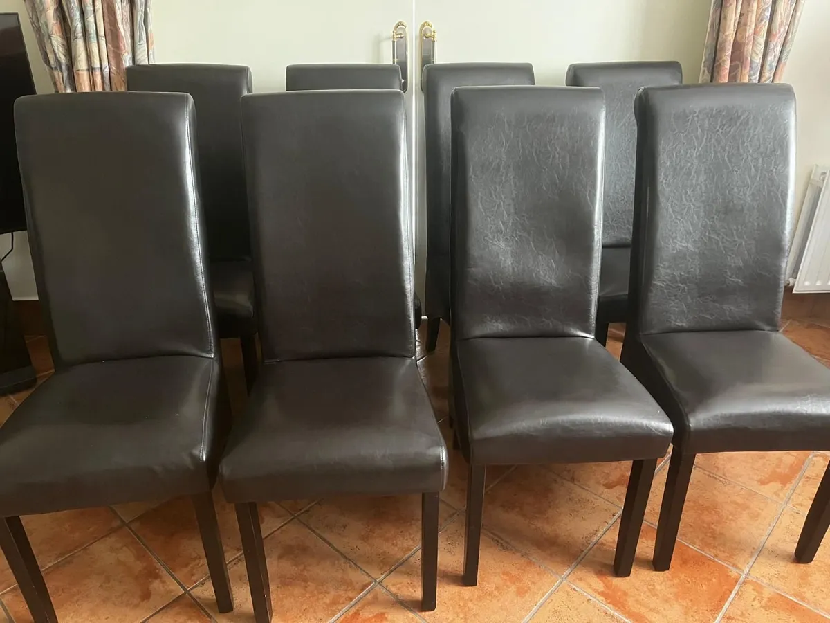 Set of 8 premium high-back dining chairs - Image 2
