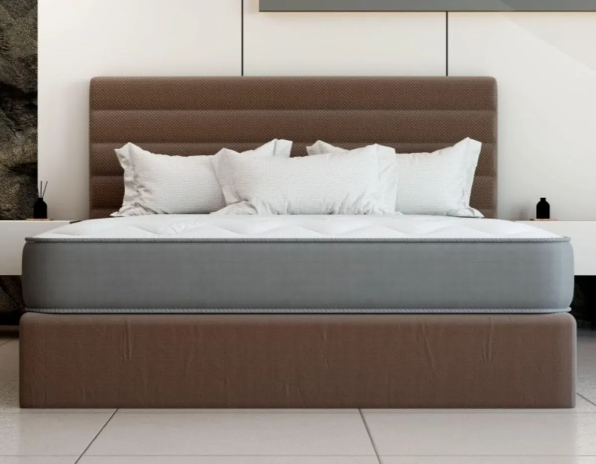 Cooltouch Colours Grey Double Mattress - 135x190cm - Image 1