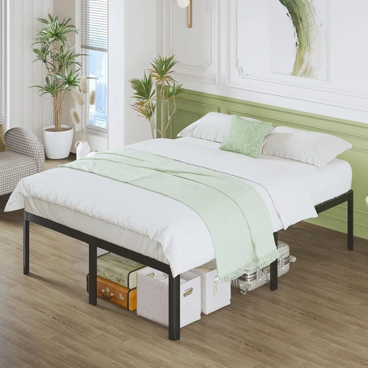 High Small Double Bed Frame 4ft with Rounded - Image 3