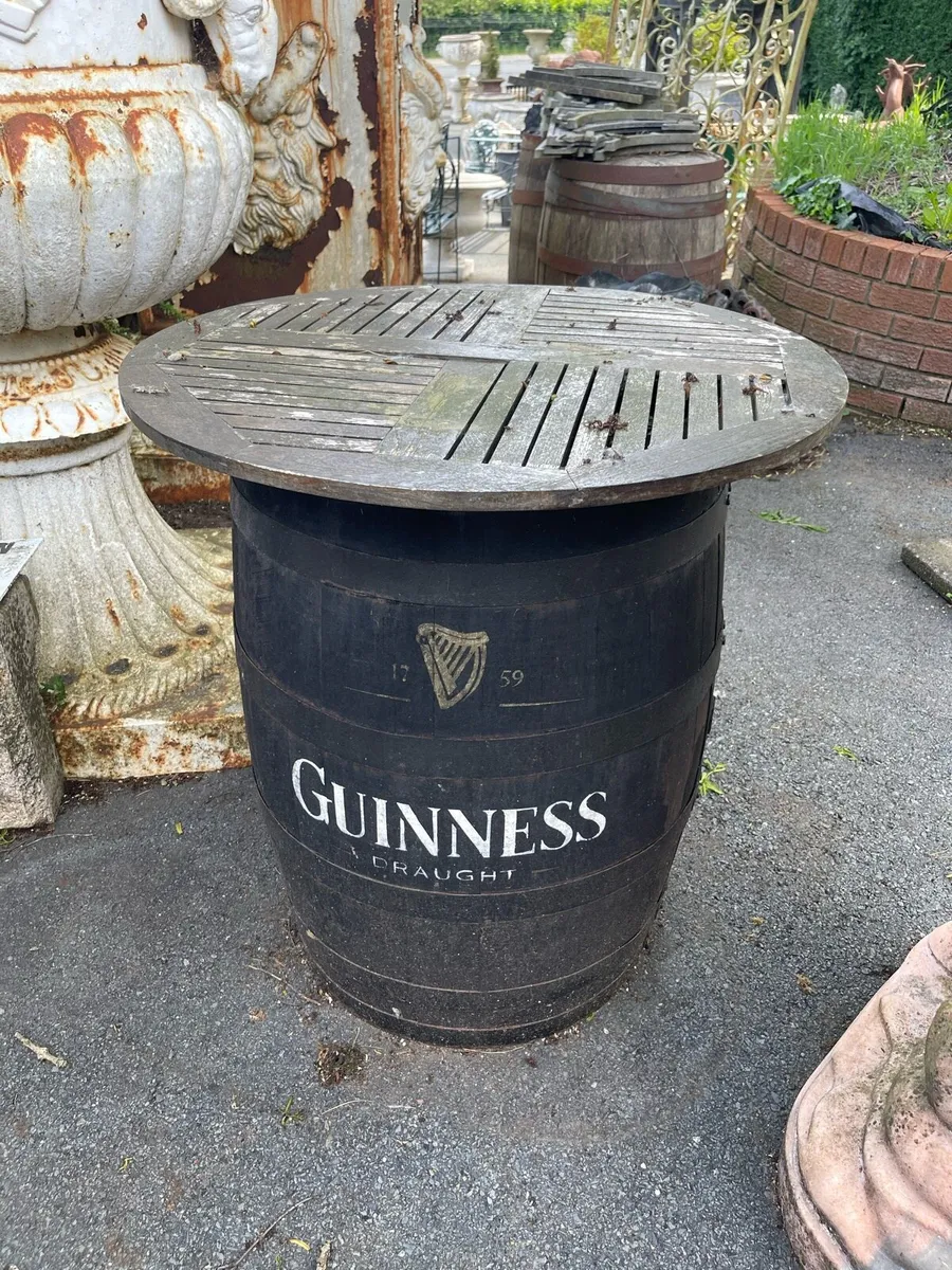 Guinness barrel table - Image 1