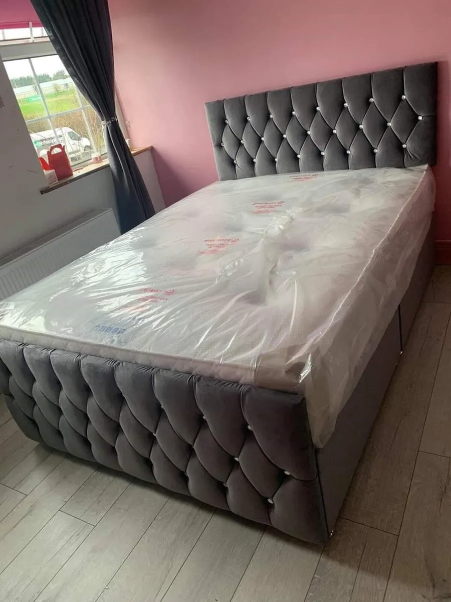 Florida Double & King Size Bed Frame With Drawers - Image 2