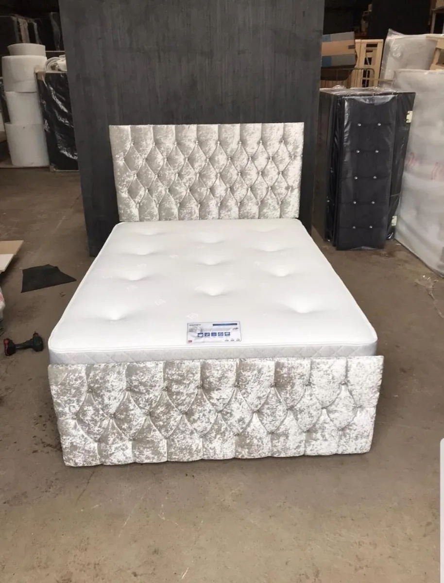 Florida Double & King Size Bed Frame With Drawers - Image 1