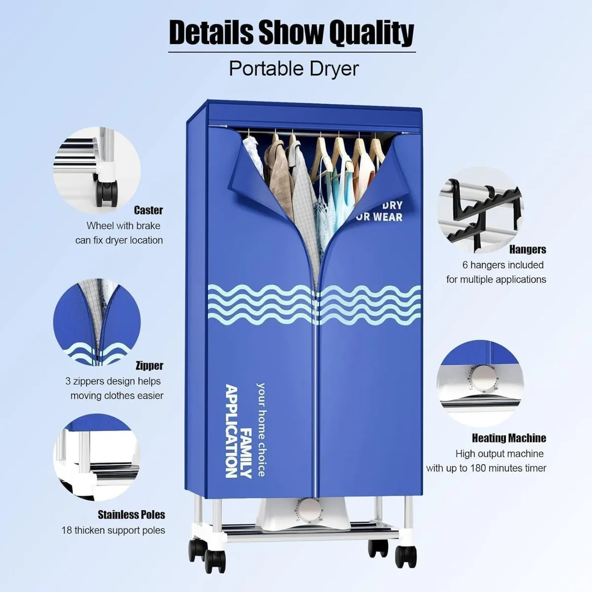 Clothes Dryer Portable Drying Machine with Timer - Image 4