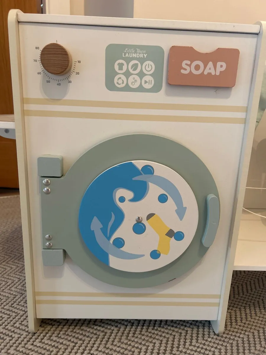 Kids wooden toy washing machine - Image 2