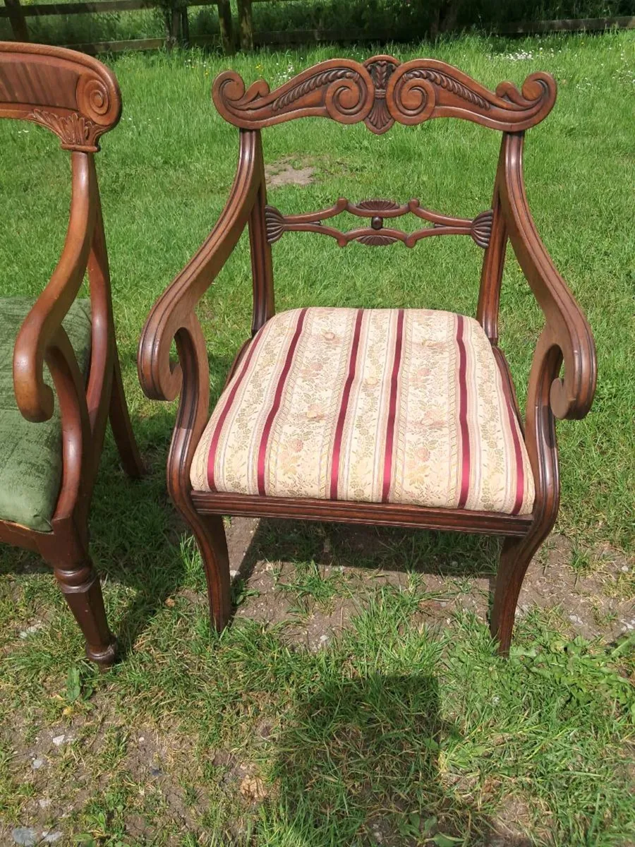 2 antique mahogany chairs - Image 2