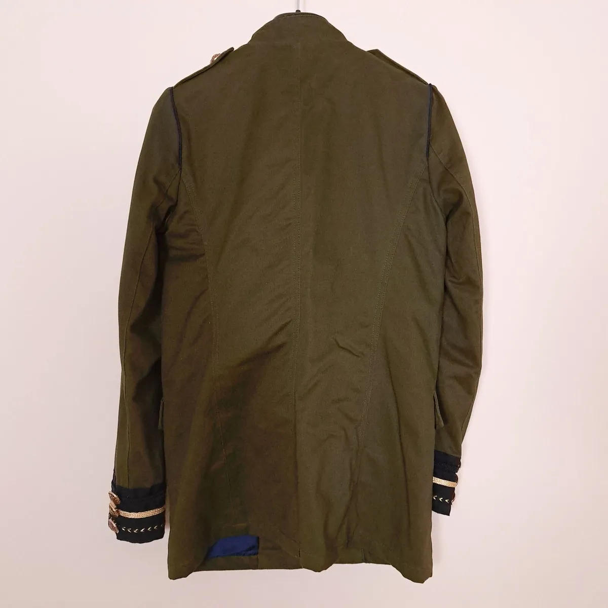 Zara Khaki Olive Green Military Hussar Jacket XS - Image 3