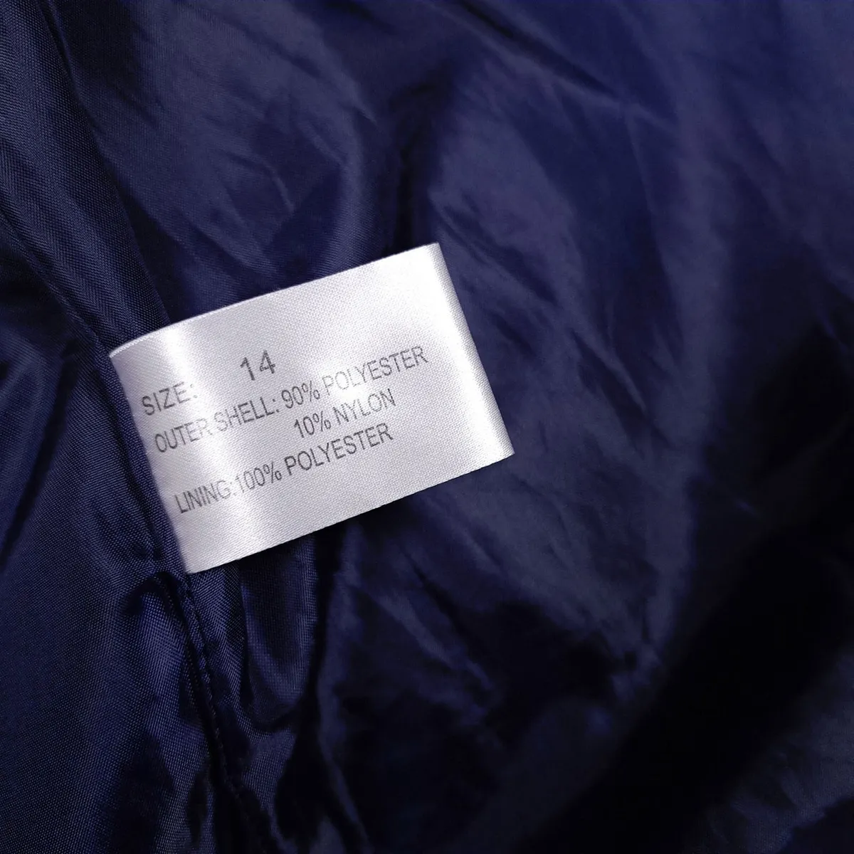 David Barry Navy Blue Hooded Raincoat Jacket 14UK - Image 3