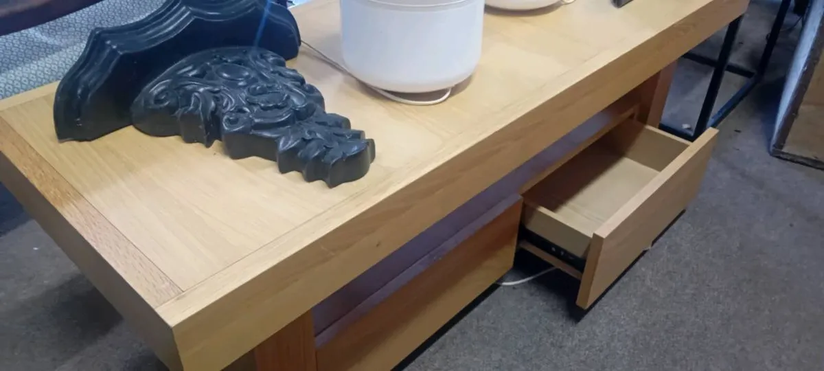 Modern Oak Effect Coffee Table - Image 3