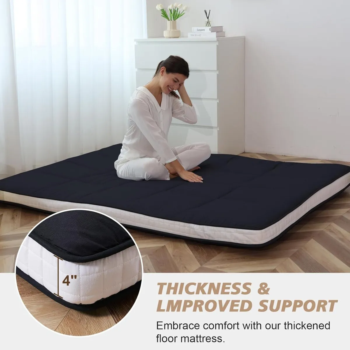 King Size Futon Mattress - Extra Thick Foldable - Image 3