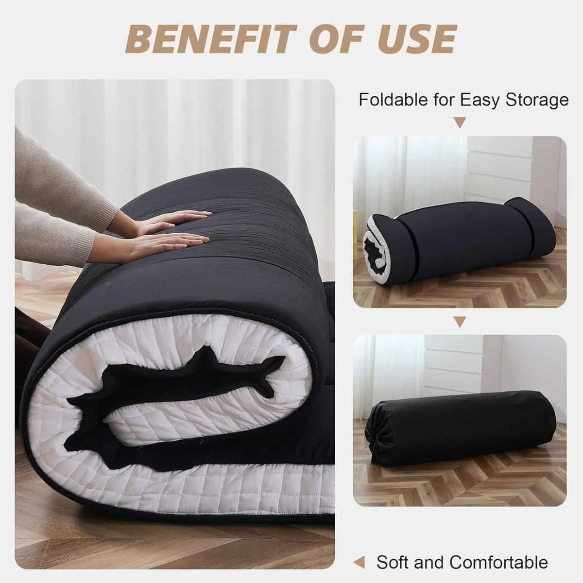 King Size Futon Mattress - Extra Thick Foldable - Image 4