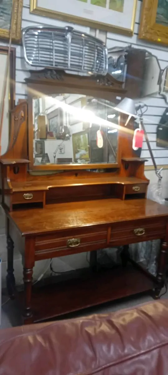 Large Early 20th Century Mahogany Dressing Table - Image 1