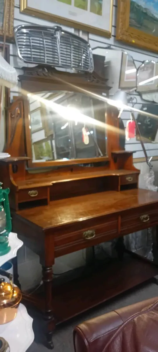 Large Early 20th Century Mahogany Dressing Table - Image 2