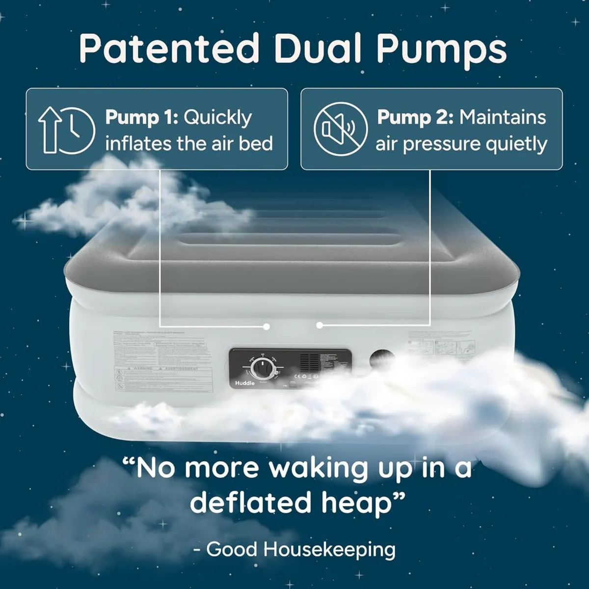 NEVER DEFLATE™ Luxury Air Bed Single with Built - Image 3