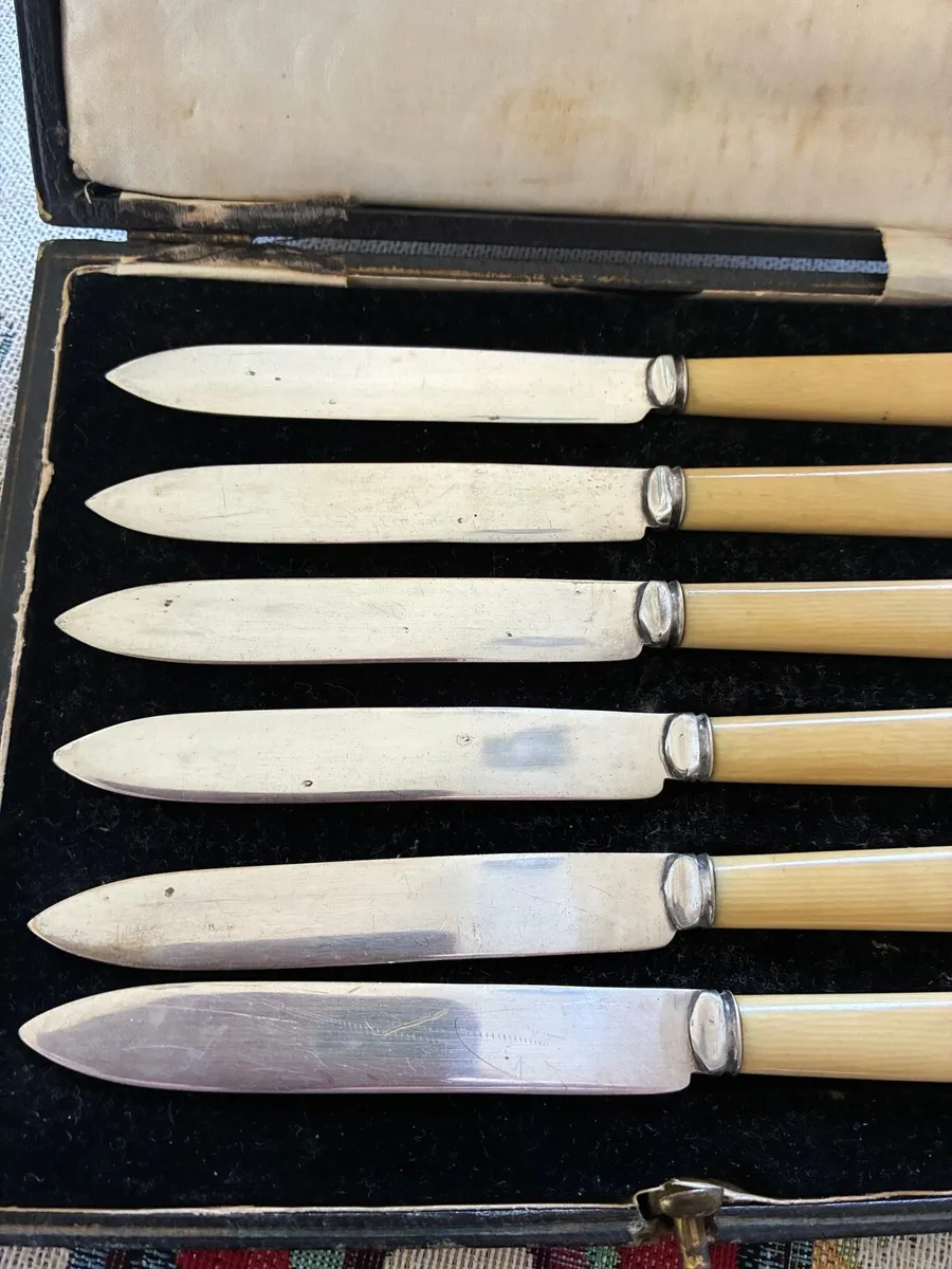 Antique Bone Handle Gish Knife Set - Image 2