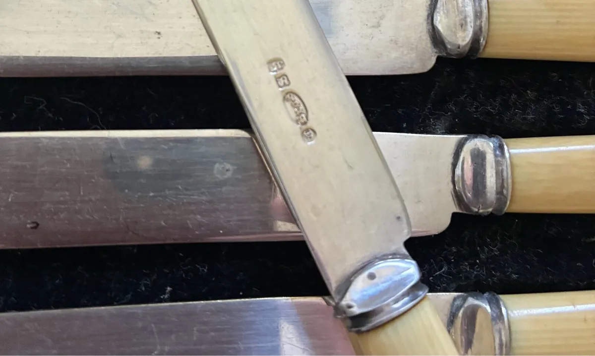 Antique Bone Handle Gish Knife Set - Image 3