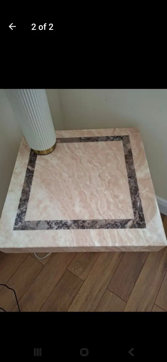 2 marble tables - Image 1