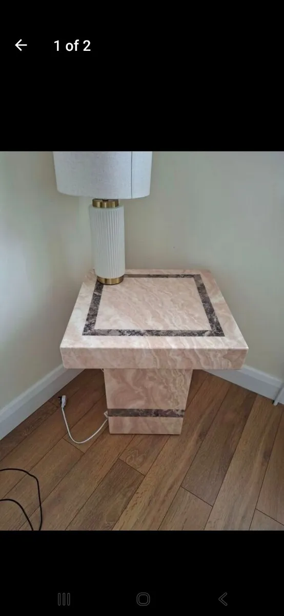 2 marble tables - Image 2