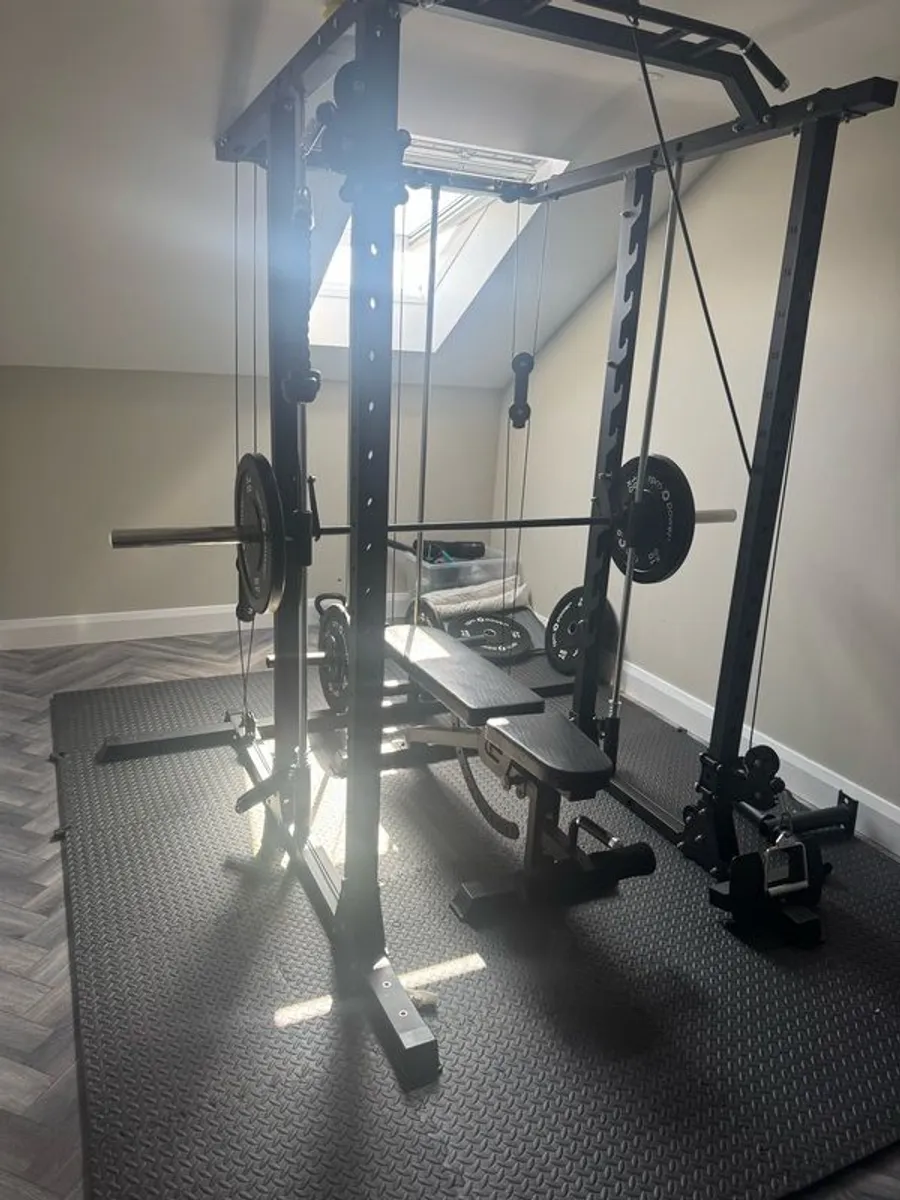 Multi-Gym Crossover with Smith Bar & Bench - Image 3