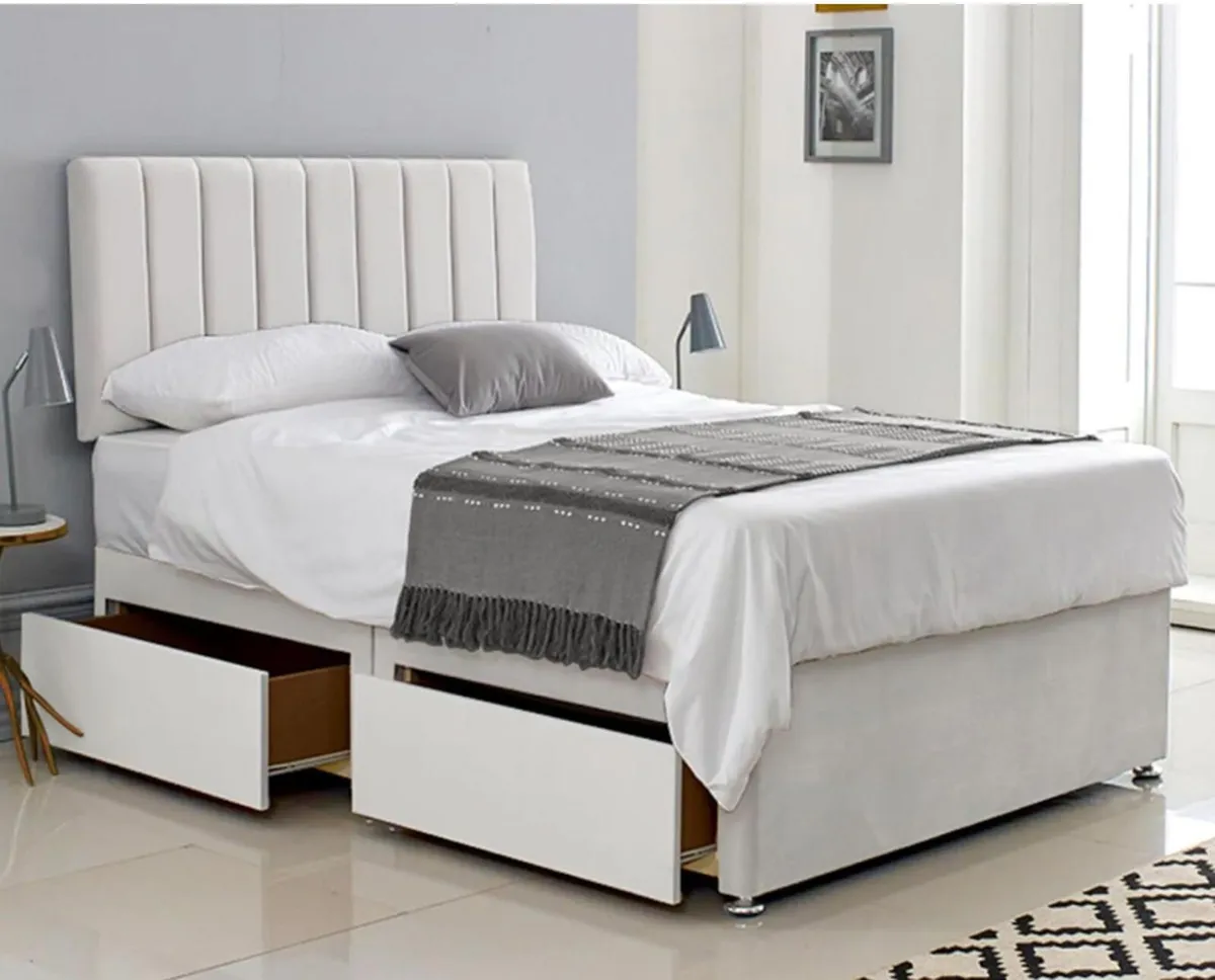 Hilton Divan Beds with Mattress & Drawers Storage - Image 4