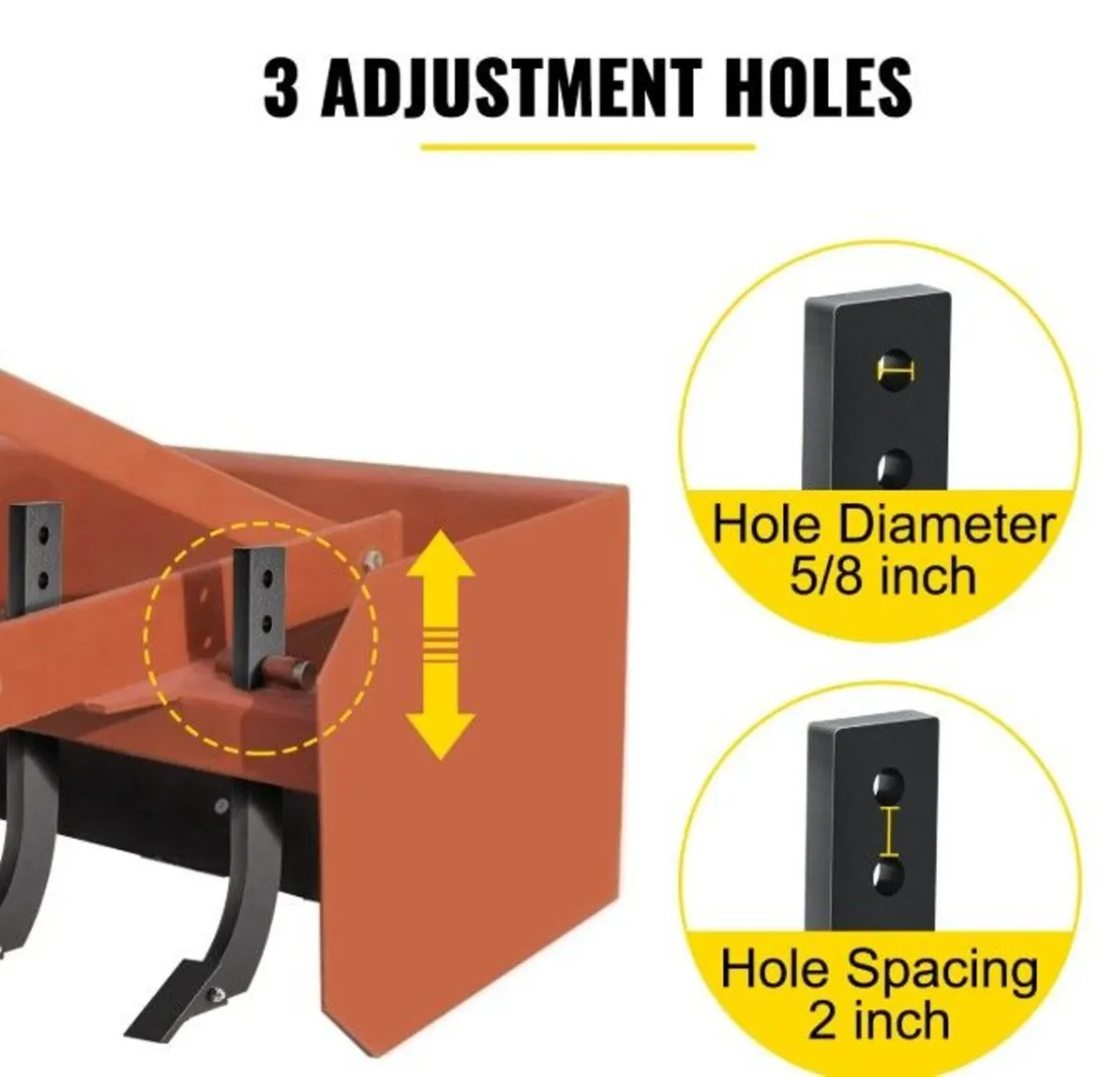 5pcs Box Blade Shank, 16" Scarifier Shank, 3 Hole - Image 3