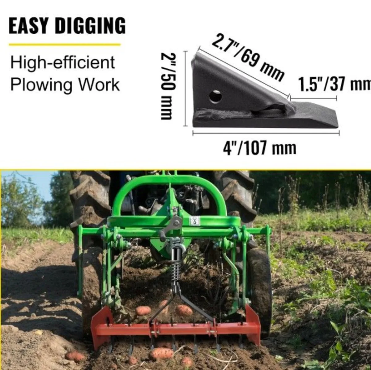 5pcs Box Blade Shank, 16" Scarifier Shank, 3 Hole - Image 4