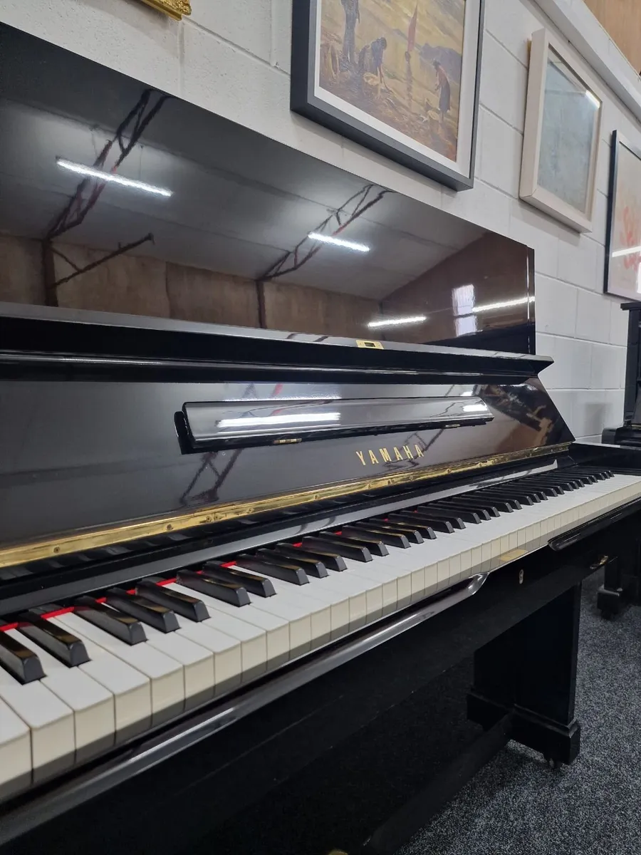 Yamaha U2 Upright Piano | Polished Polyester Black - Image 1
