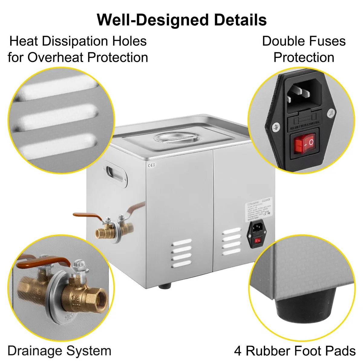 10L Ultrasonic Cleaner Machine with Digital Timer - Image 3