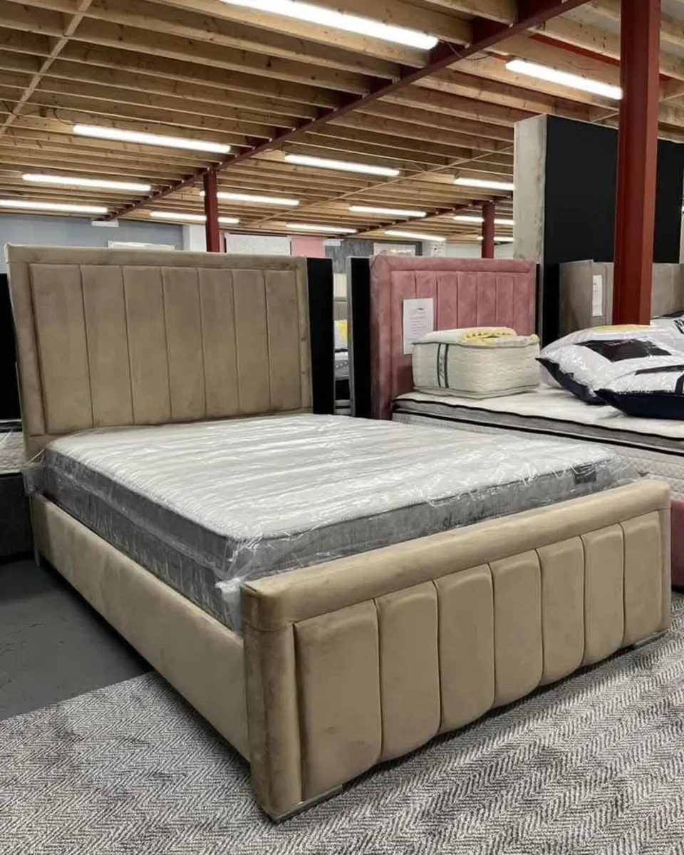 Double & King Size Bed Frame With Mattress - Image 3