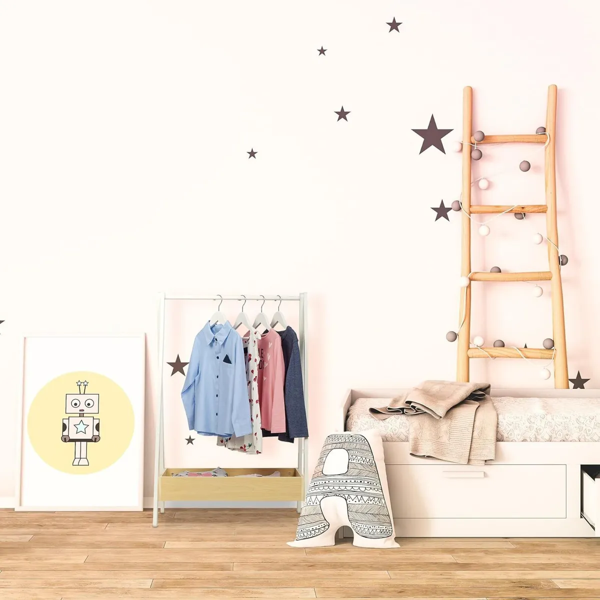 Coat Rack Children Clothes Rail with Shelf Kids - Image 2