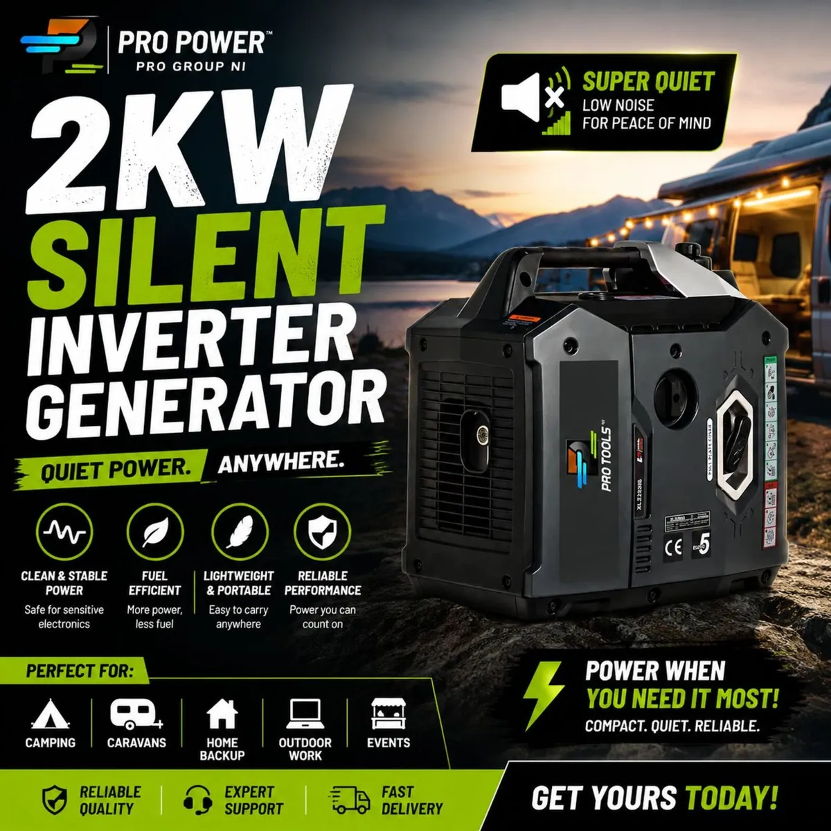 2KW Leisure Silent Inverter Generator - Pro Group - Image 1
