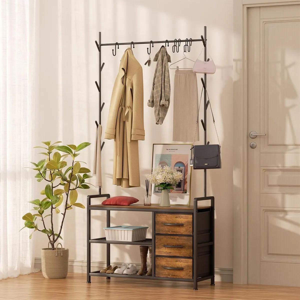 Hallway Coat Stand Industrial Rack free standing - Image 4
