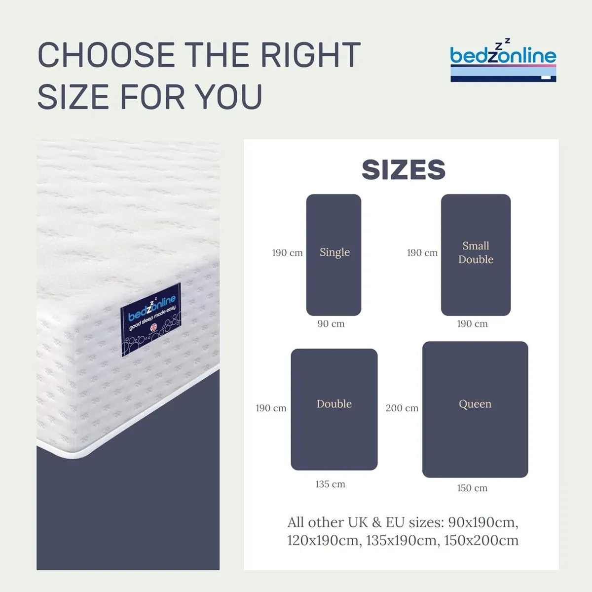 Reflex Memory Foam Mattress - 4ft Small Double - Image 2