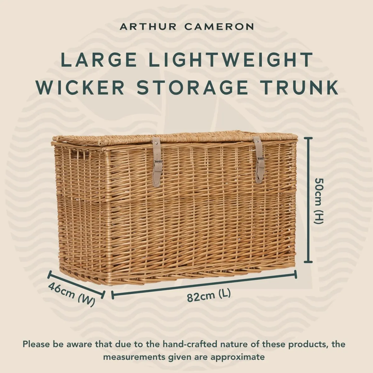 - Lightweight Wicker Storage Trunk Handcrafted - Image 3