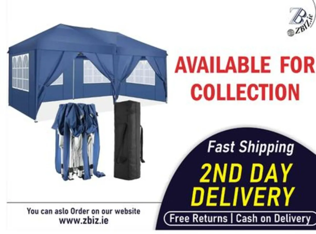 Gazebo Pop Up Tent 3x6m Party Canopy Shelter - Image 1