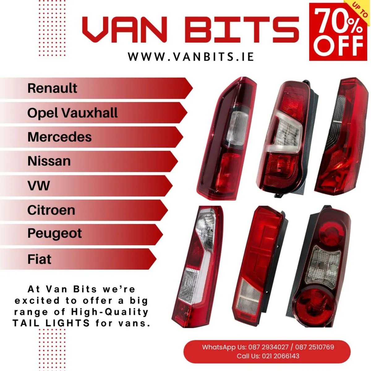 Van Rear Tail Lights *SALE* - Image 1