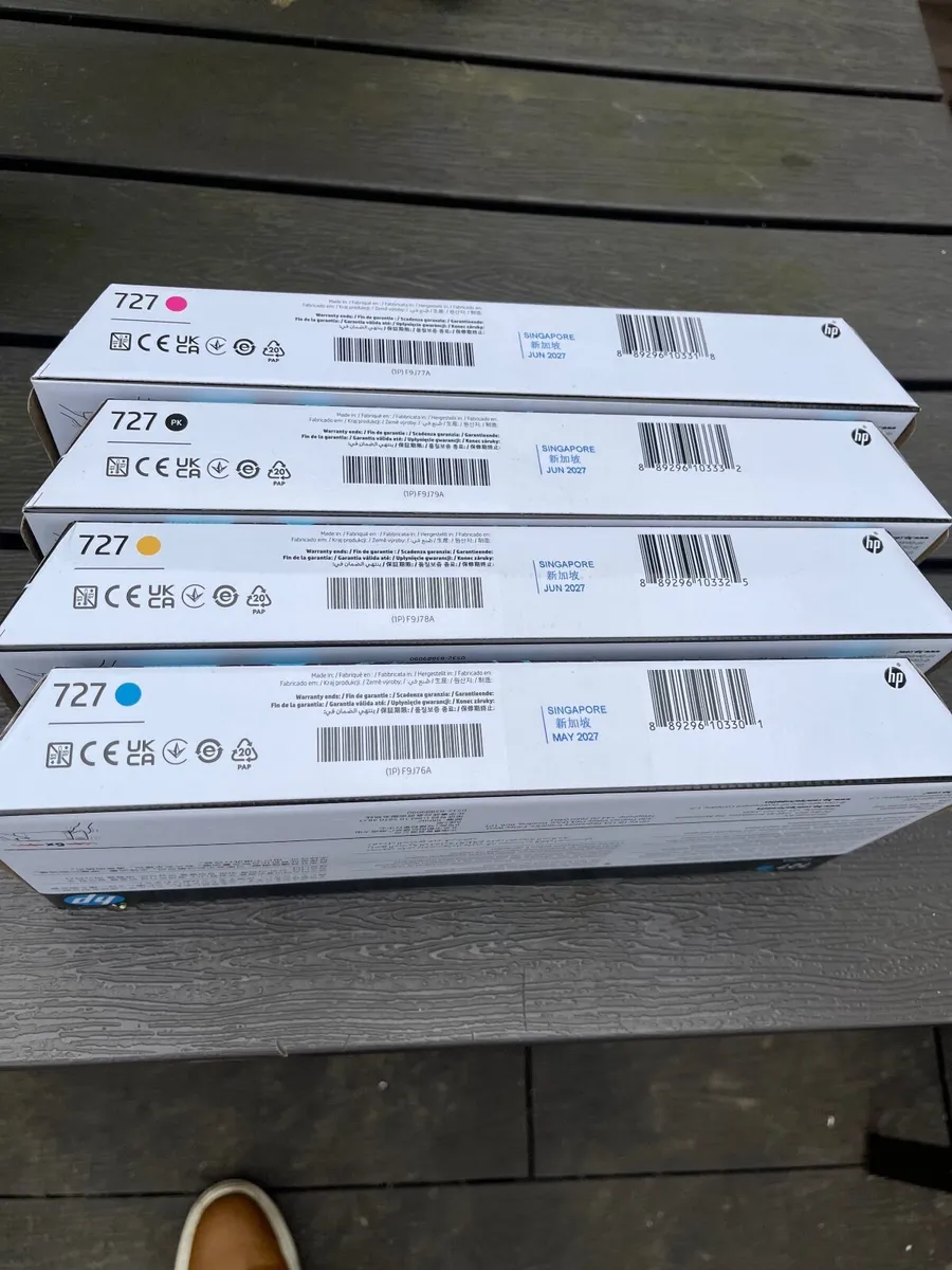 Set of 4 Colour HP 727 ink cartridges - Image 1