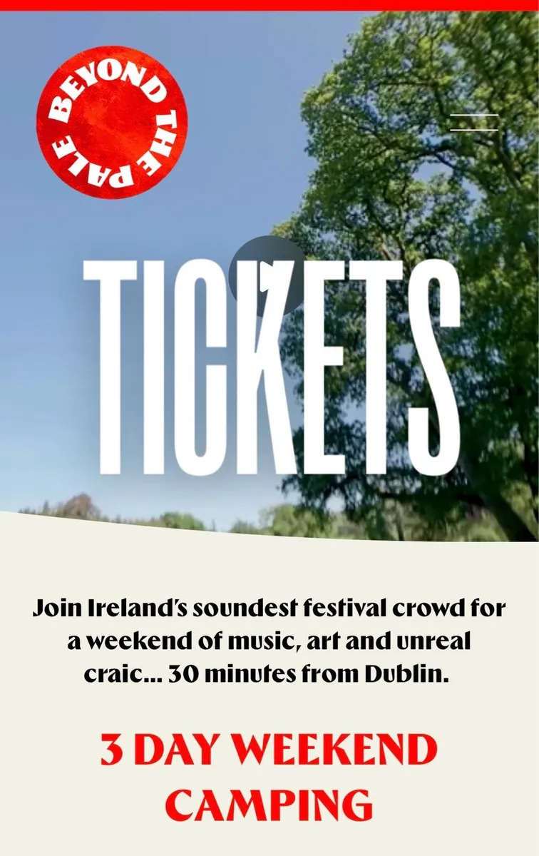 Beyond The Pale Weekend Tickets x 4 & Campervan