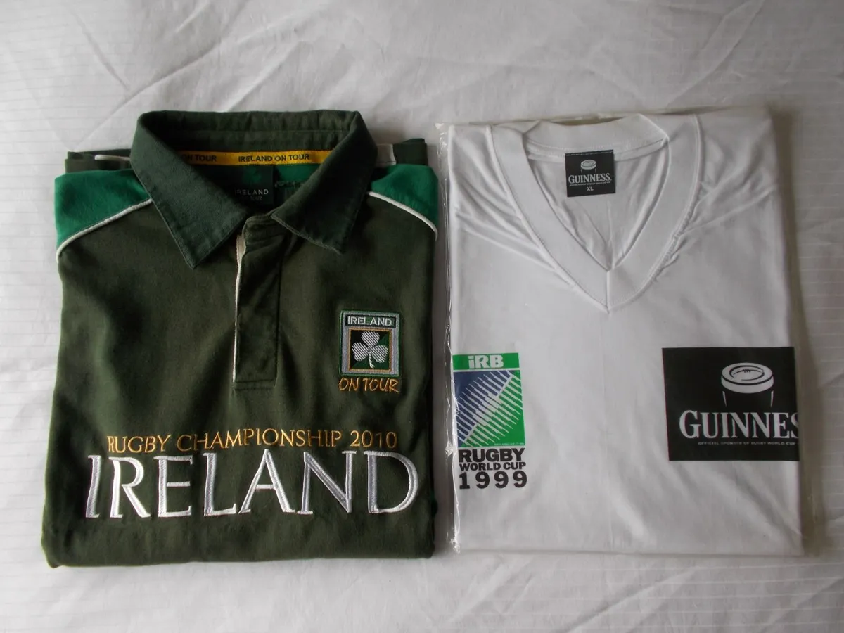 Irish Rugby Shirt 2010 & T Shirt 1999 - Image 1