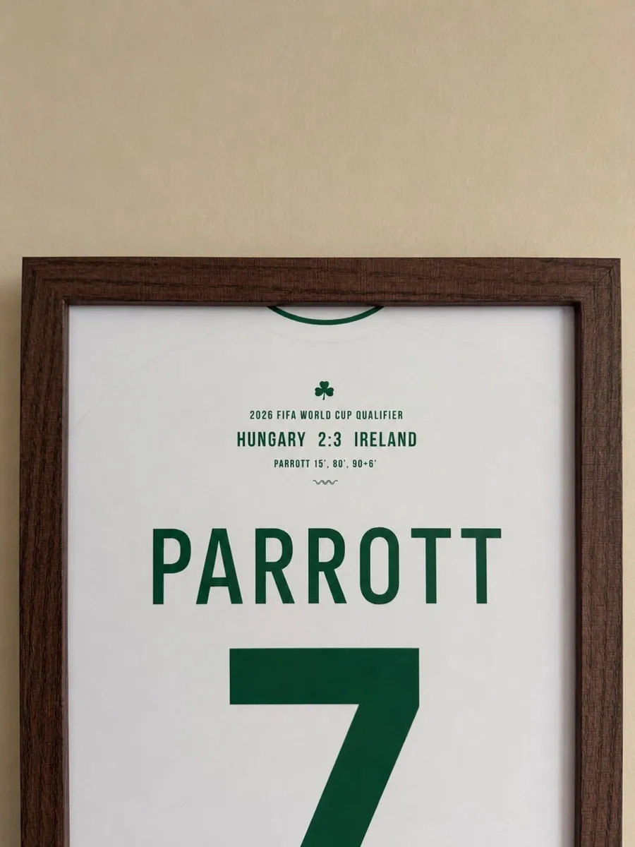 Framed Troy Parrott Ireland Football Print - Image 4