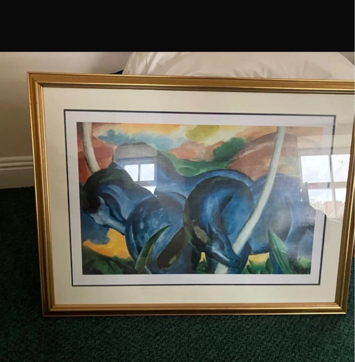 Print - The Large Blue horses by mark franz