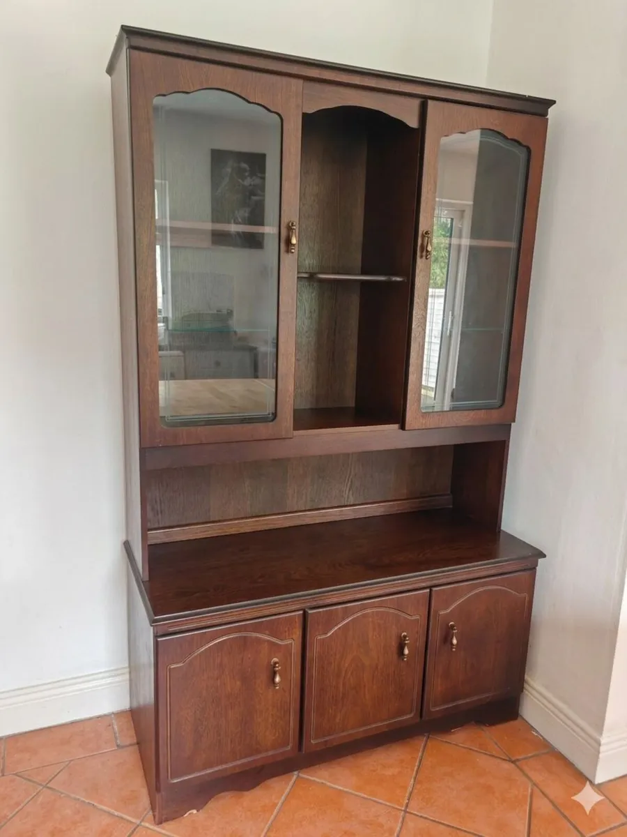 Kitchen dresser / wood and glass cabinet