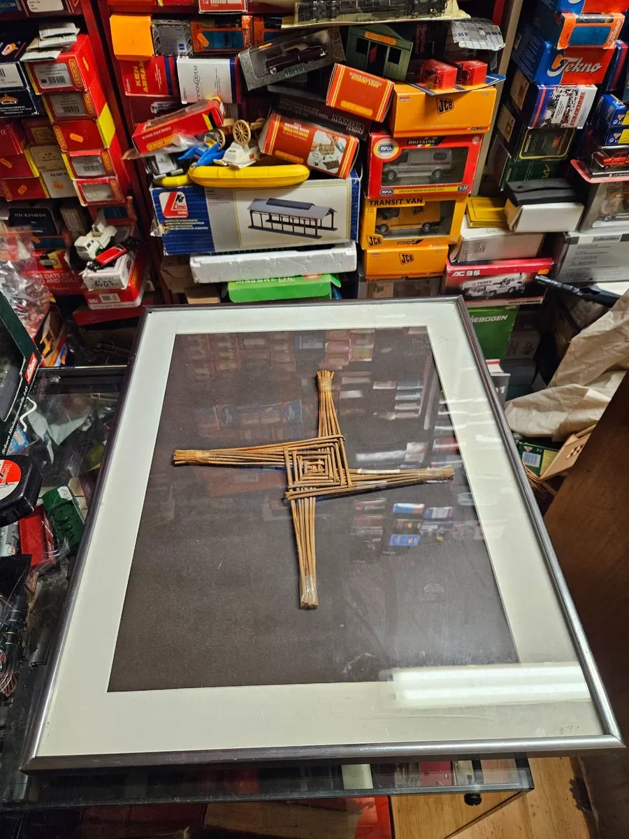 Vintage Framed St Brigid's Cross - Image 1