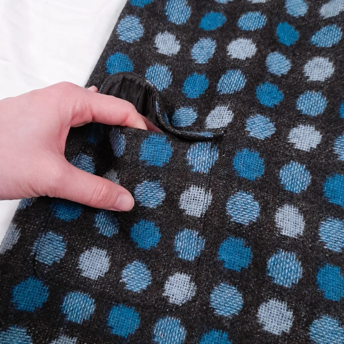 Boden Blue Black Polka Dot Shift Dress 10UK/38EU - Image 3